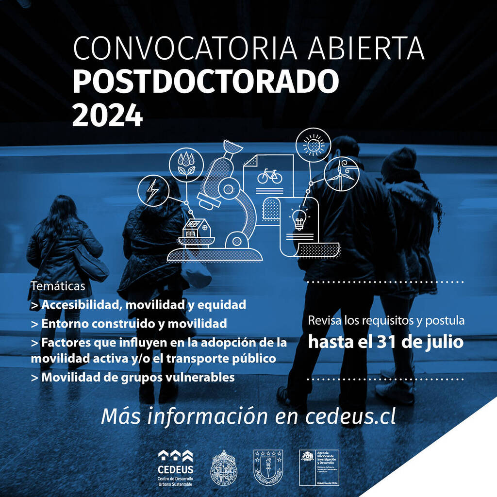 Convocatoria concurso postdoctoral CEDEUS
