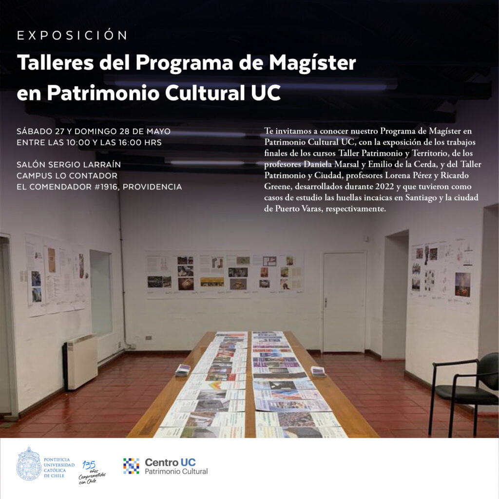 Talleres del Programa de Magíster en patrimoni cultural UC